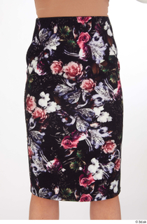 Babbie business dressed floral pencil skirt thigh 0001.jpg